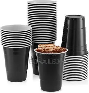 Beautiful 50pcs Black Disposable Cup