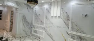 Stucco Application/Glassy Walls Decor