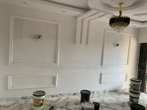 Stucco Application/Glassy Walls Decor