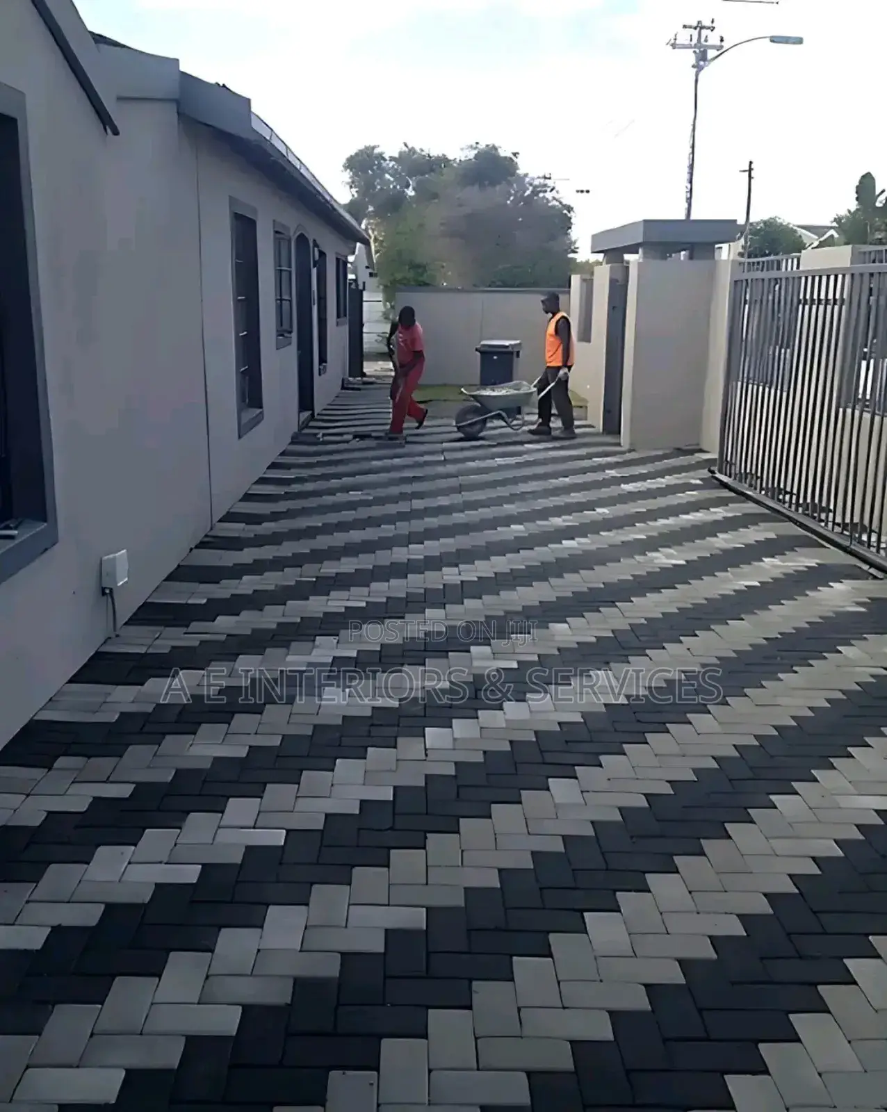 Colour Interlocking Stones Laying