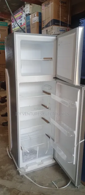Midea Double Door Refrigerator, Silver Color, 2 Yrs Warranty