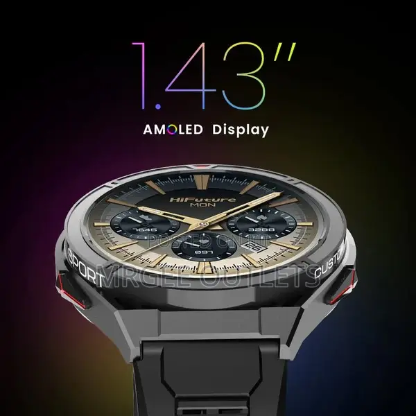 Hifuture Active Silver Smart Watch 1.43 Inch Amoled Display