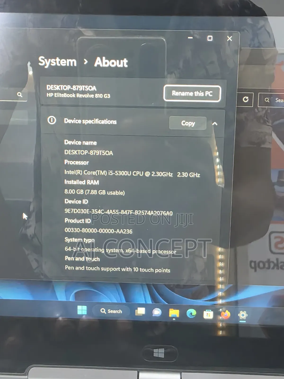 Laptop HP EliteBook Revolve 810 G3 Tablet 8GB Intel Core i5 SSD 256GB