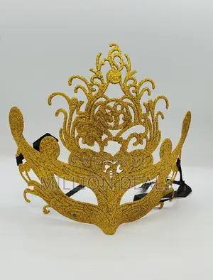 Photo - Queen Inspires Gold Women's Face Party Mask