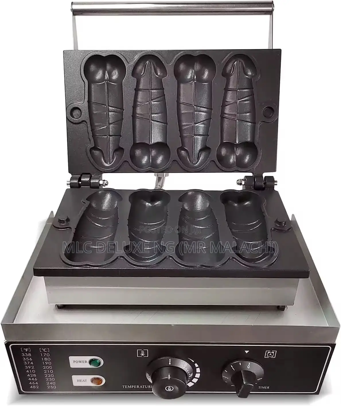 4 Molds Waffle Maker (Nonstick) Hotdog Waffle Baker Machine