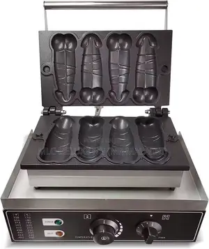 4 Molds Waffle Maker (Nonstick) Hotdog Waffle Baker Machine
