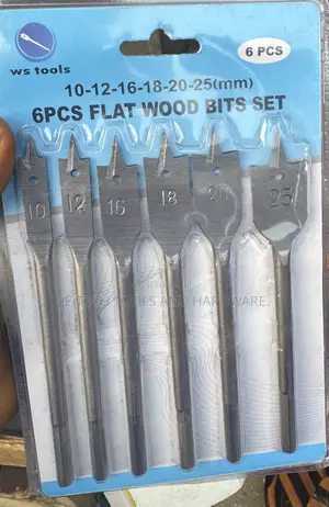 Set of Flat Wood Drill Bits