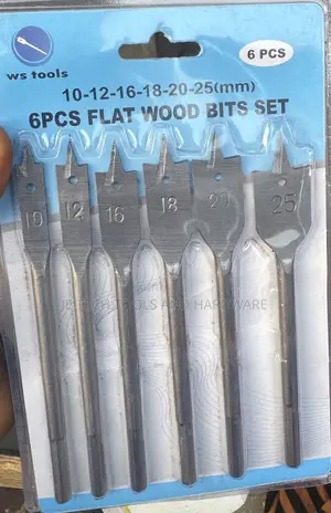 Set of Flat Wood Drill Bits