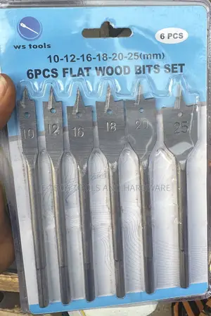Set of Flat Wood Drill Bits