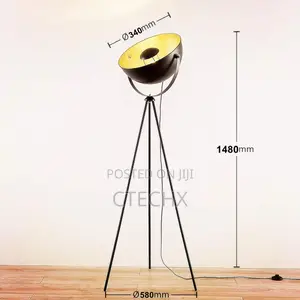 Osasy Vintage Retro Studio Floor Lamp in Black Gold