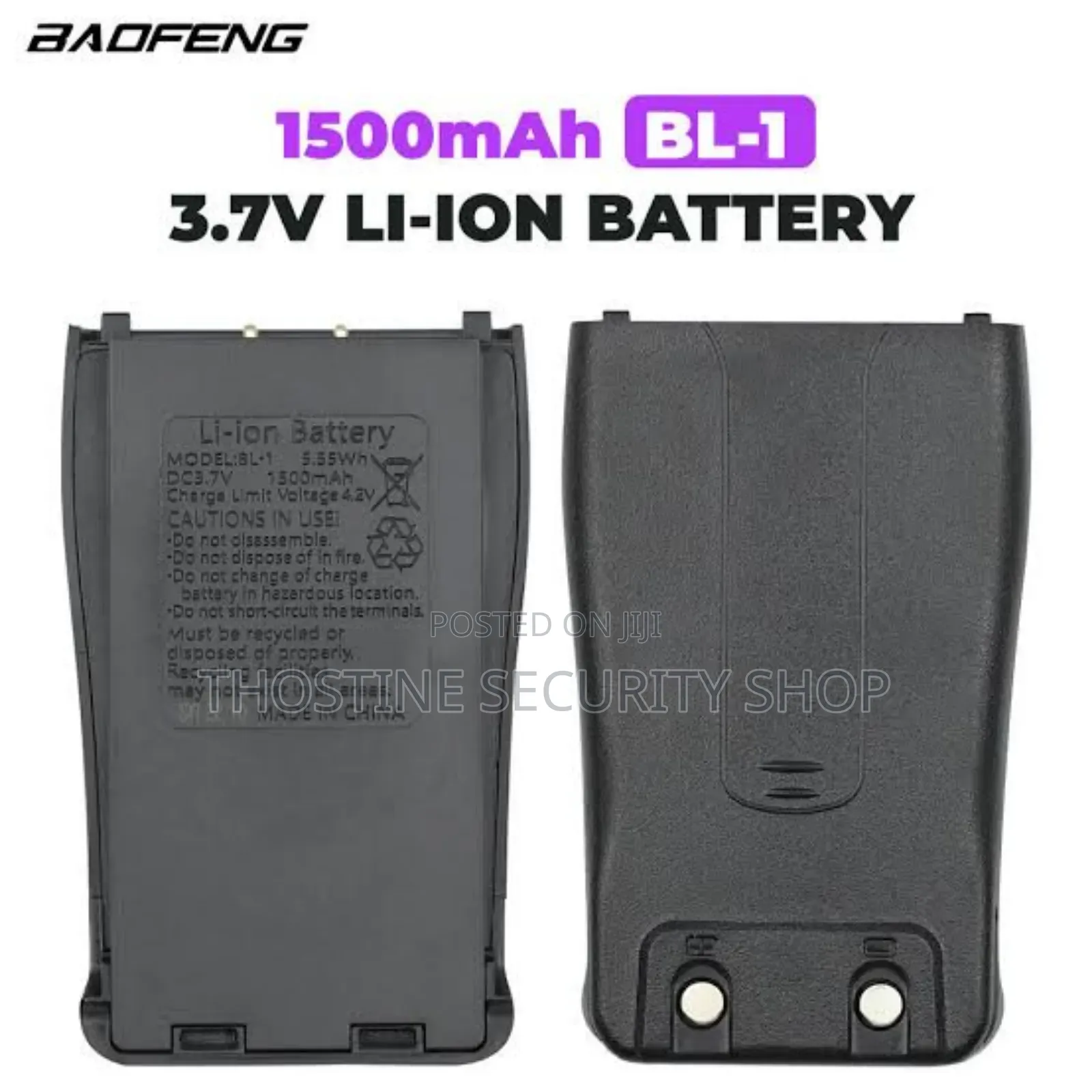 Baofeng Bf-888s 3.7v 1500mah Battery Bf888s Two Way Radio
