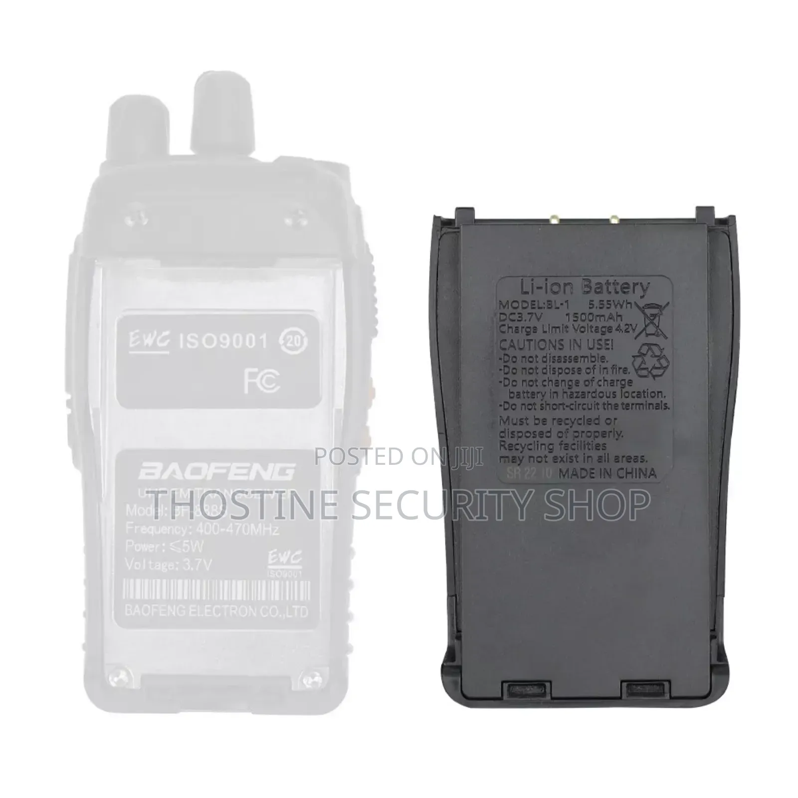 Baofeng Bf-888s 3.7v 1500mah Battery Bf888s Two Way Radio