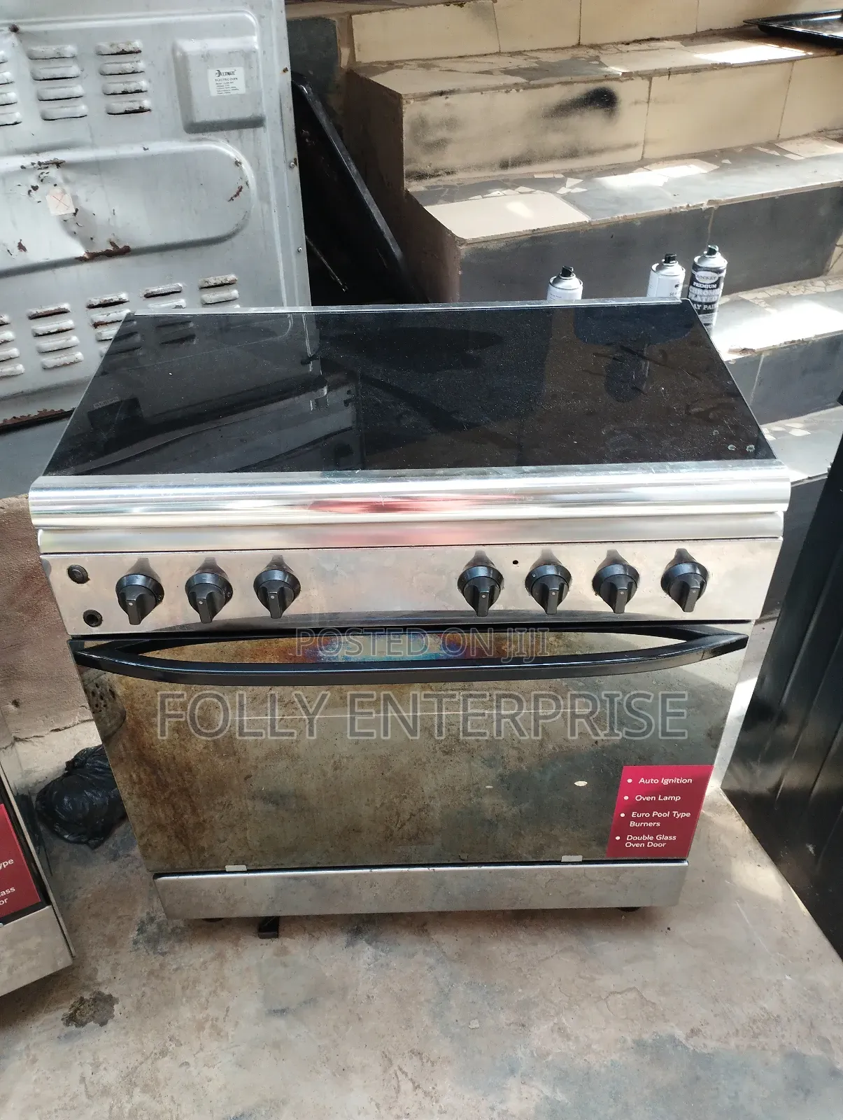 Six Burner Stainless Gas Cooker