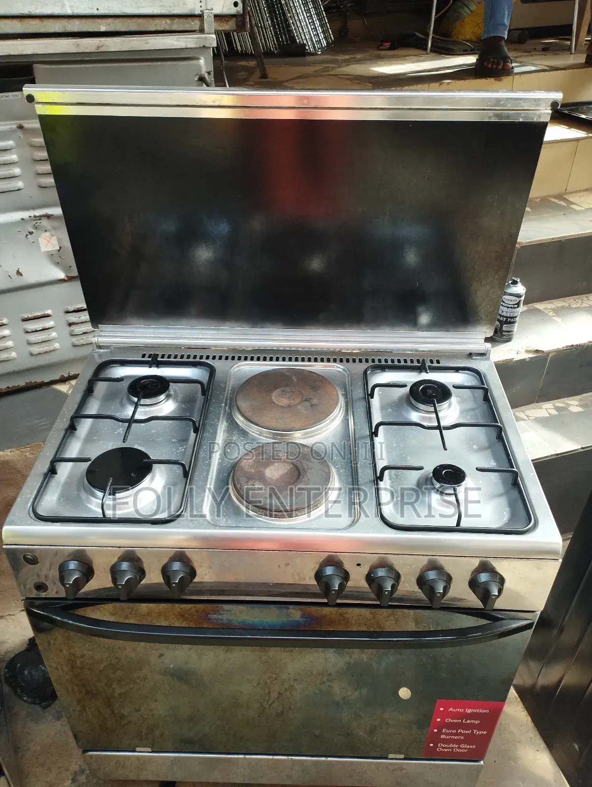 Six Burner Stainless Gas Cooker