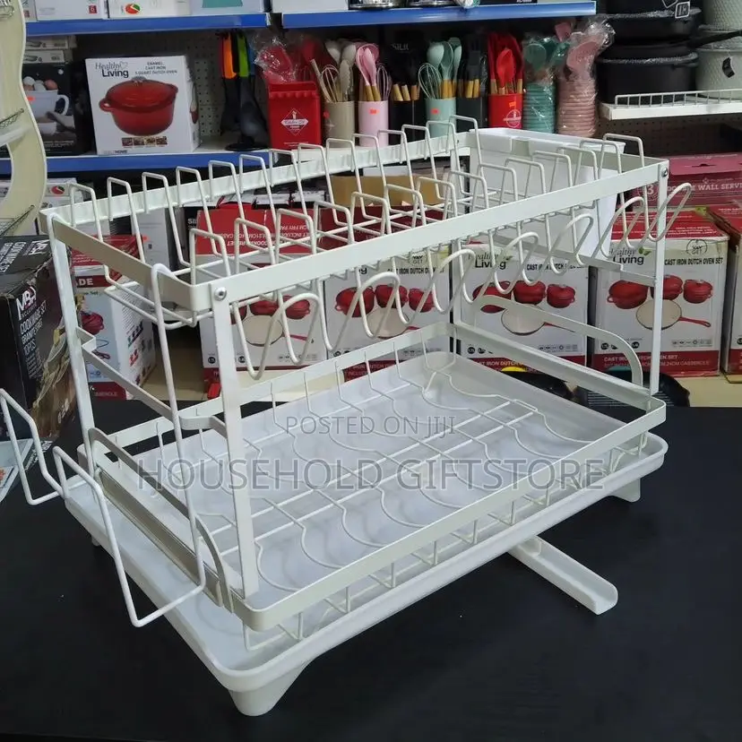 2 Layers Steel Plate Rack With Drainer