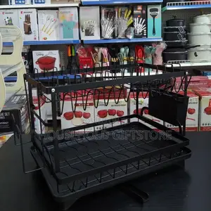 2 Layers Steel Plate Rack With Drainer