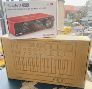 Photo - Focusrite Scarlett 2i2 and M-Vave SMK-25 Bundle Set