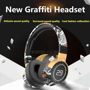 Sn-29 Bluetooth Wireless Headset Graffiti Style