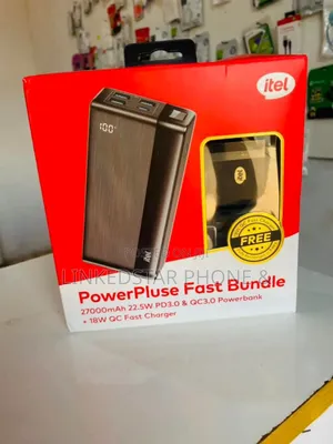 Photo - Itel 27000mah Power Bank Plus 18w Charger 22.5w Dual Type-C