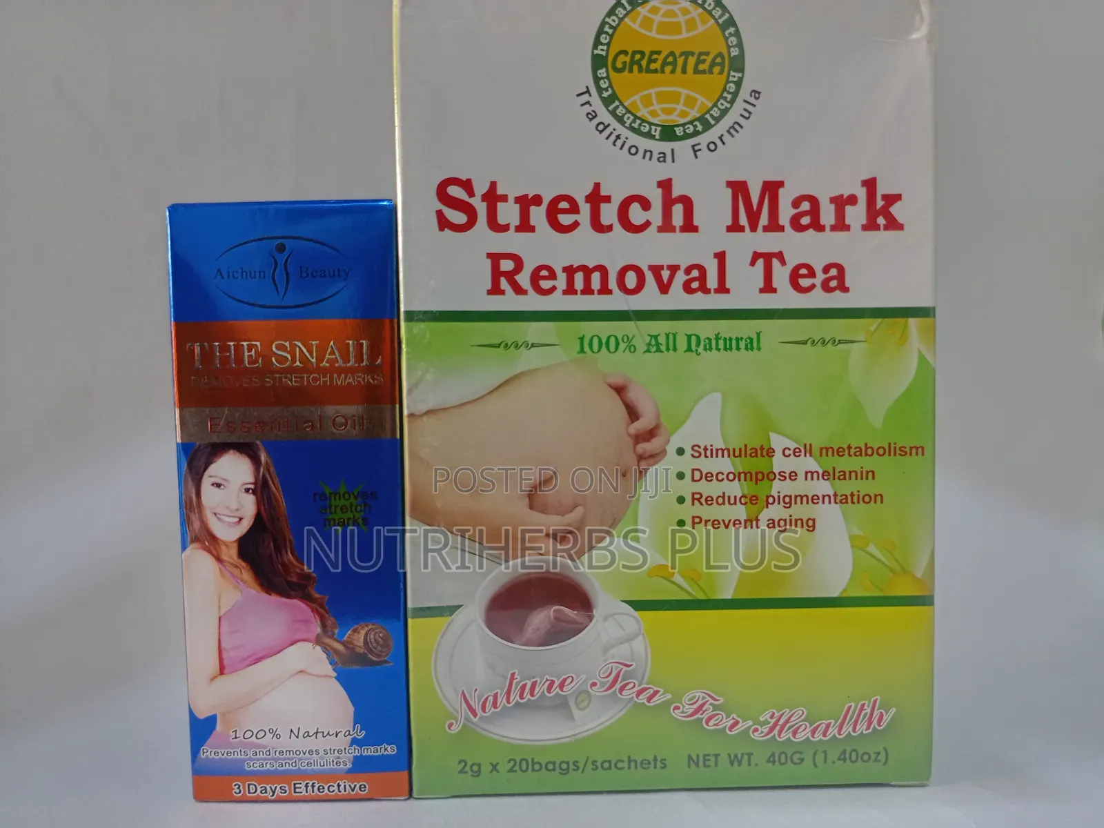The Snail Stretch Mark Oil + Stretch Mark Removal Tea