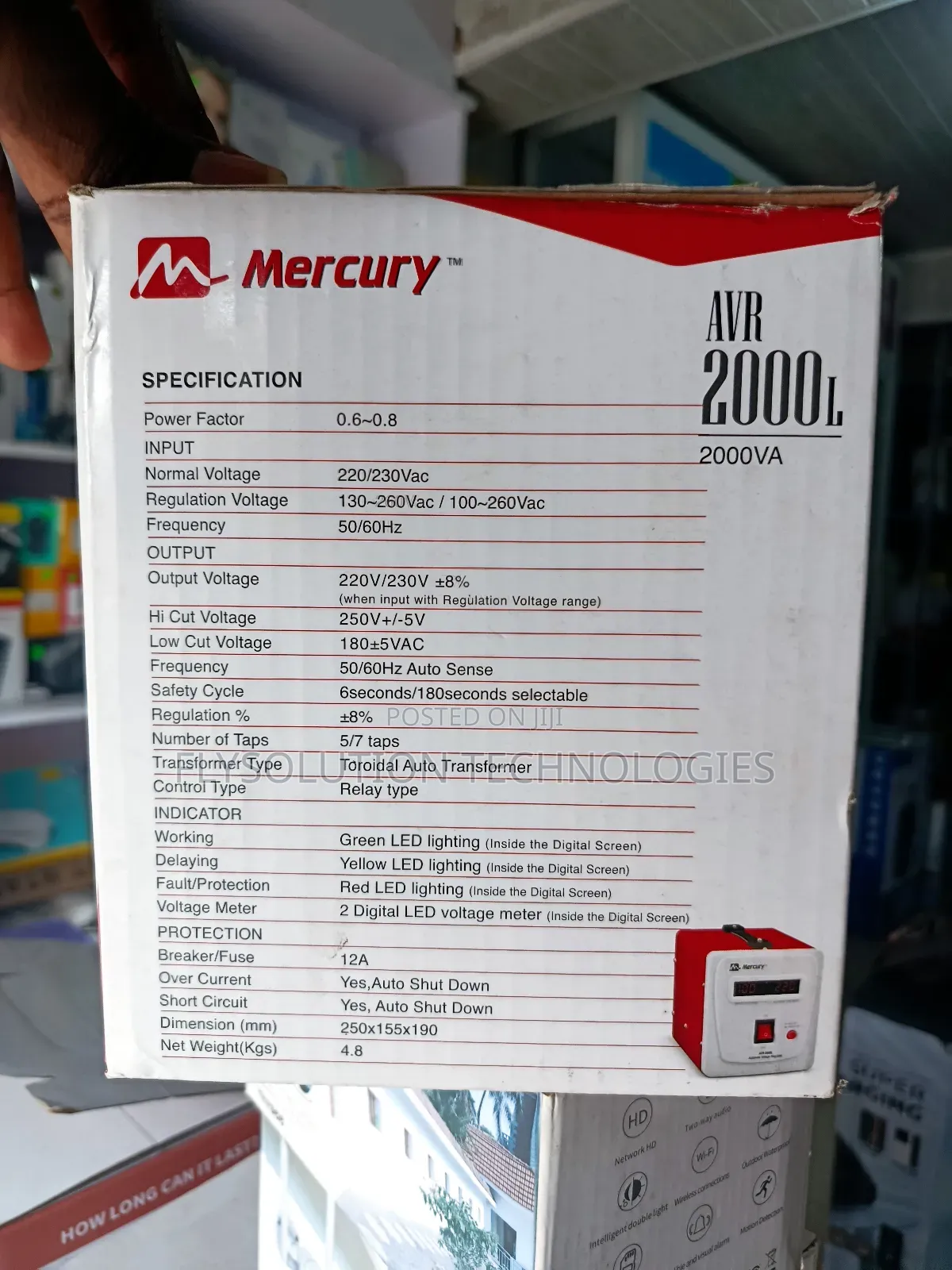 Mercury 2000va Automatic Voltage Regulator (Avr) Stabilizer
