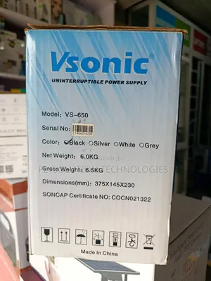 Vsonic vs-650va Uninterruptible Power Supply (Ups)