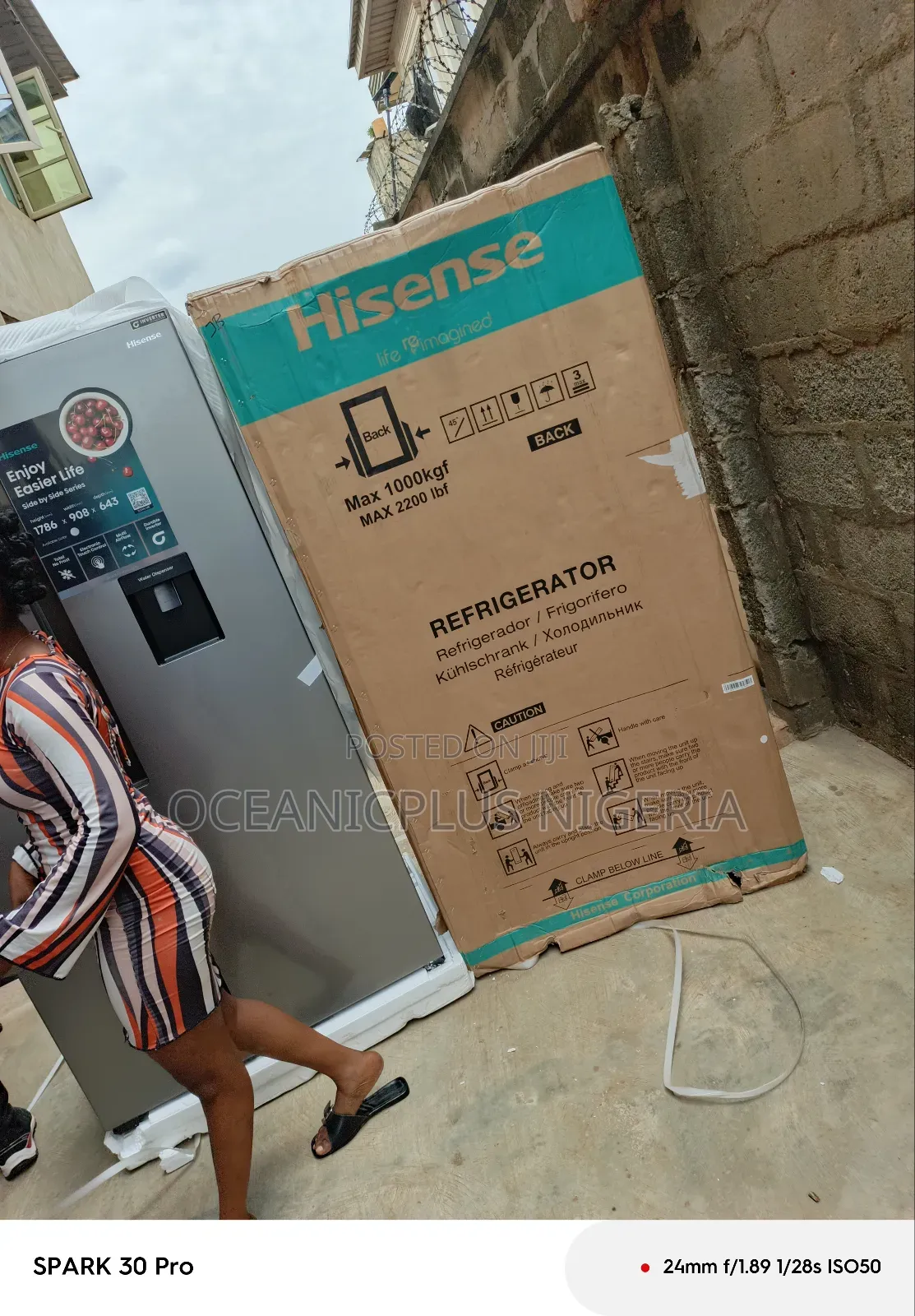Hisense Fast Cooling Side by Side Refrigerator 516l Rc-67ws