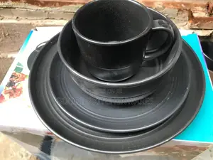 16 PCS Ceramic Dinnerset Black