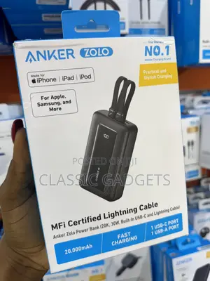 Anker Zolo Built-in Usb-C / Lightning Cable Powerbank