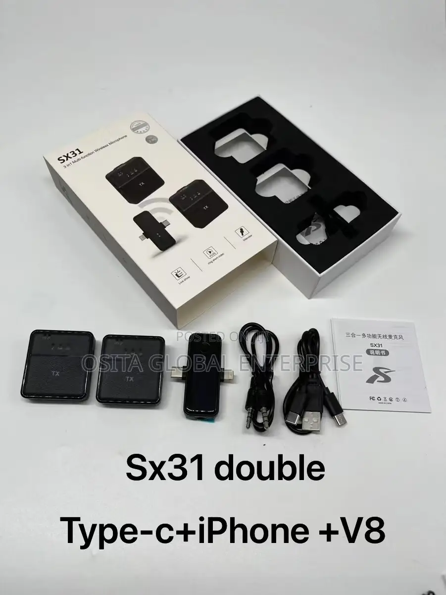 Sx31 Wireless Dual Microphone for iPhone Type C Devices