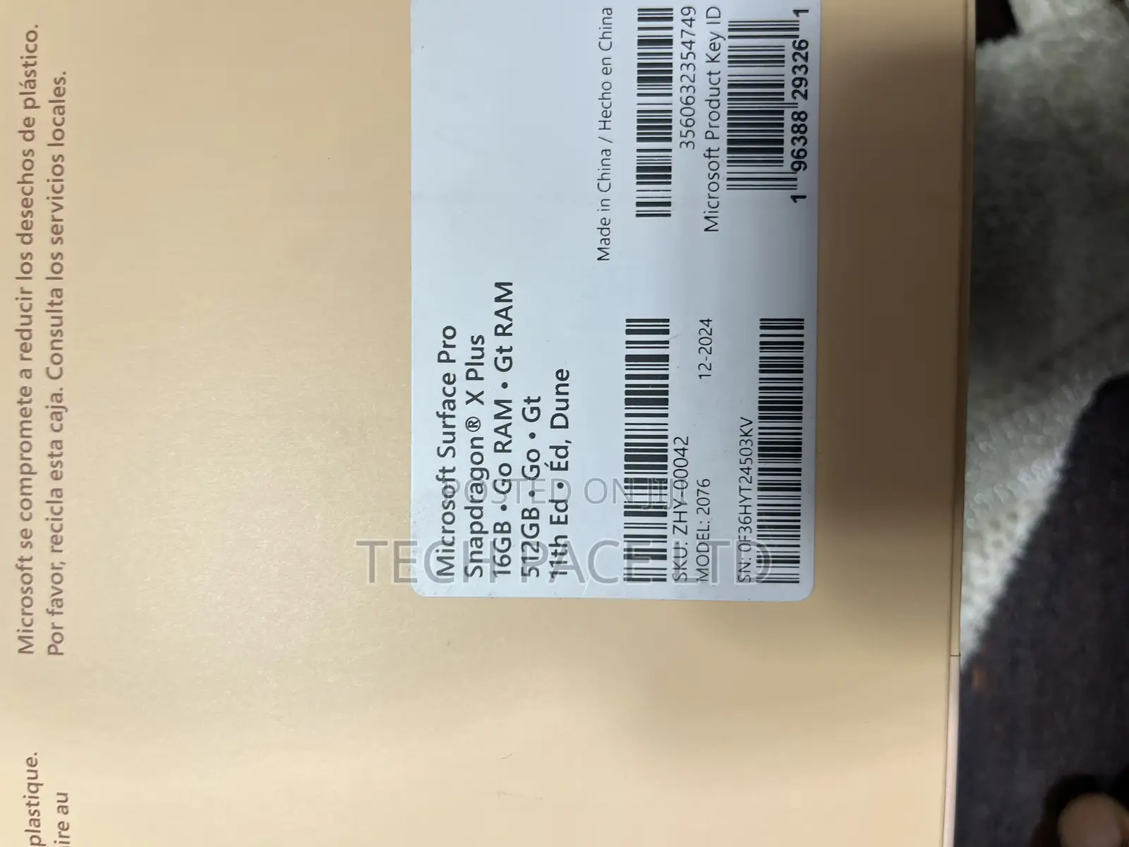 New Microsoft Surface Pro 16GB Qualcomm Snapdragon X Plus SSD 512GB
