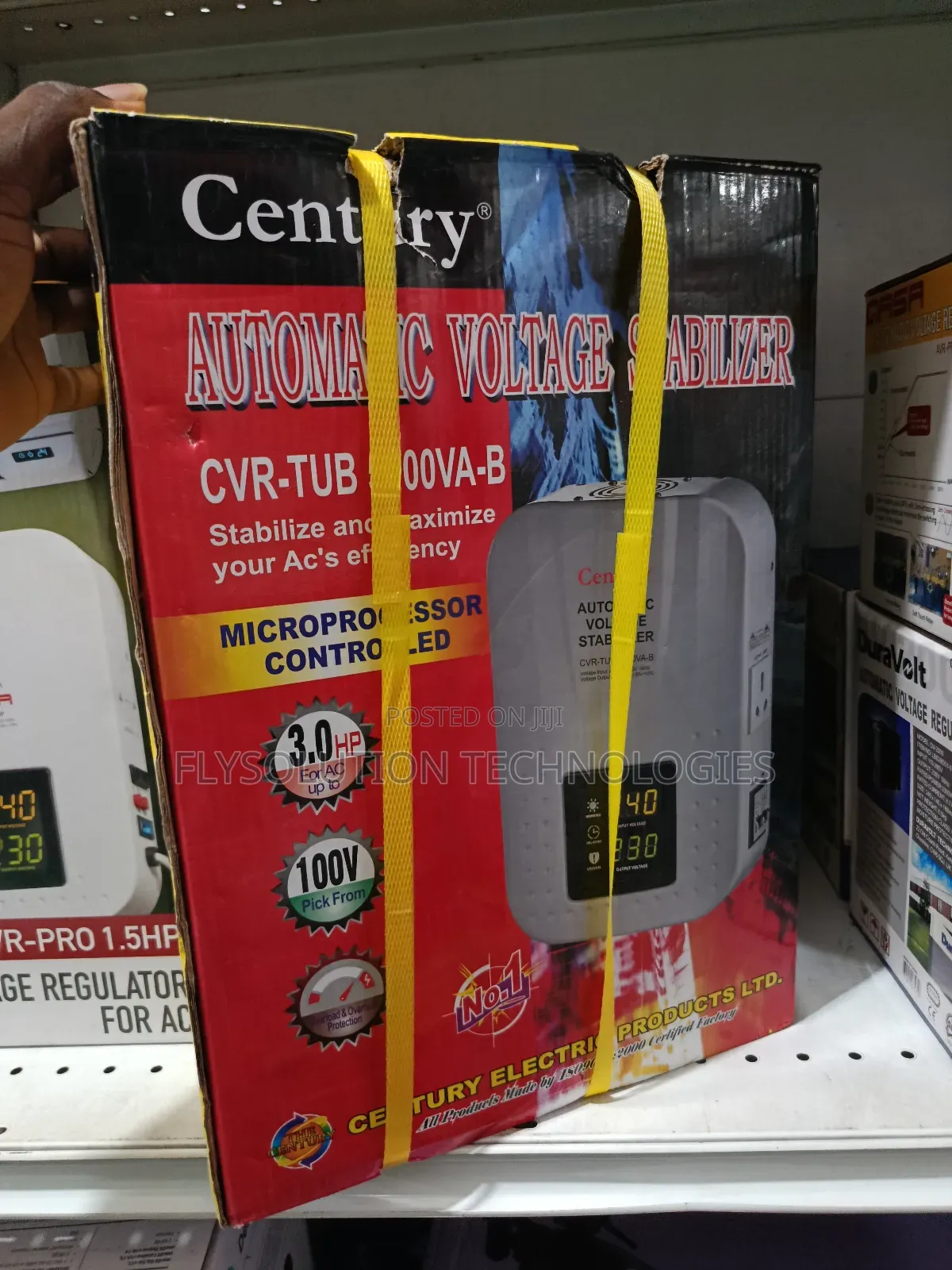 1.5hp Century Automatic Voltage Stabilizer CVR-Tub 2000va-B