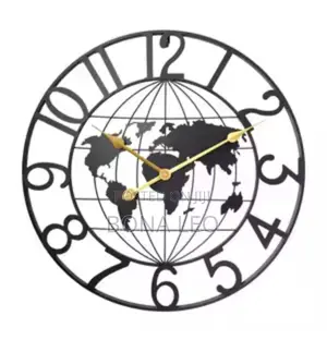60cm World Map Decoration Wall Clock