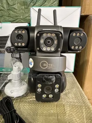 V380 4g 3-Lens PTZ Solar CCTV Camera