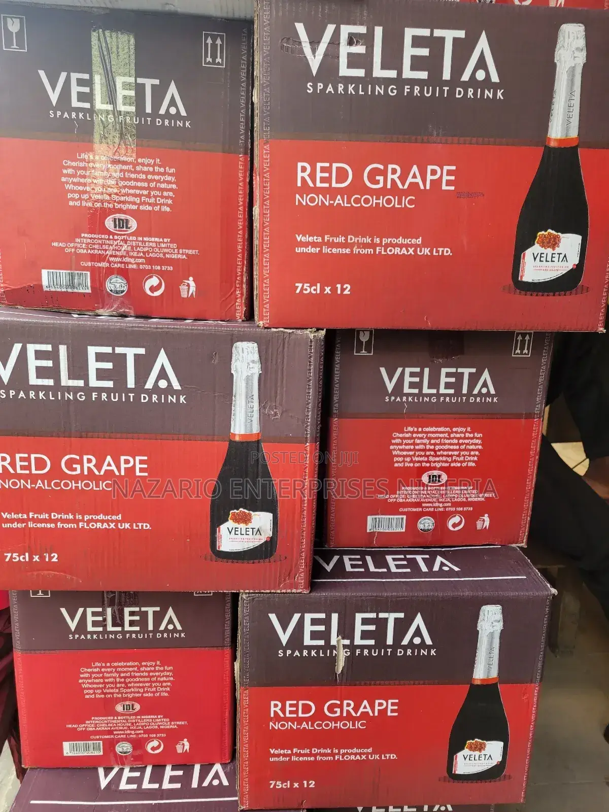 Veleta Red Grape Drink By 12 Bottles
