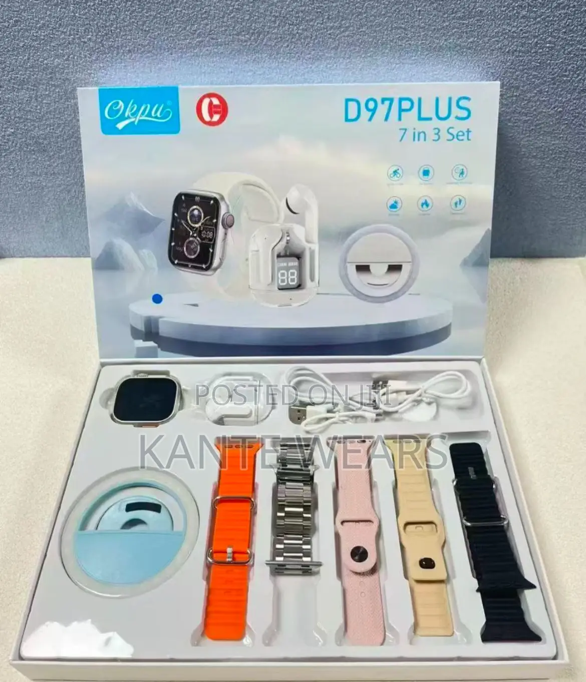 D97 - 7 in 3 Set Smart Watch