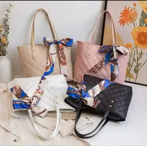 Fashion Women Shoulder Bag Rhombic Embroidery Handbag