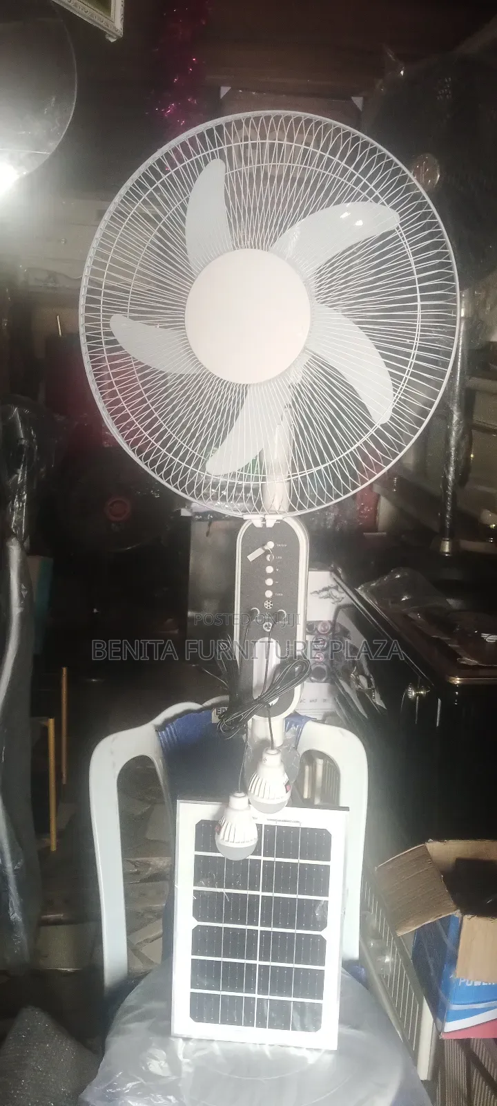 10watt Solar Rechargeable Fan
