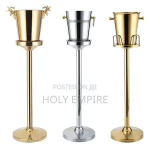 Stainless Steel Luxury Ice Bucket With Rack Wine Chille
