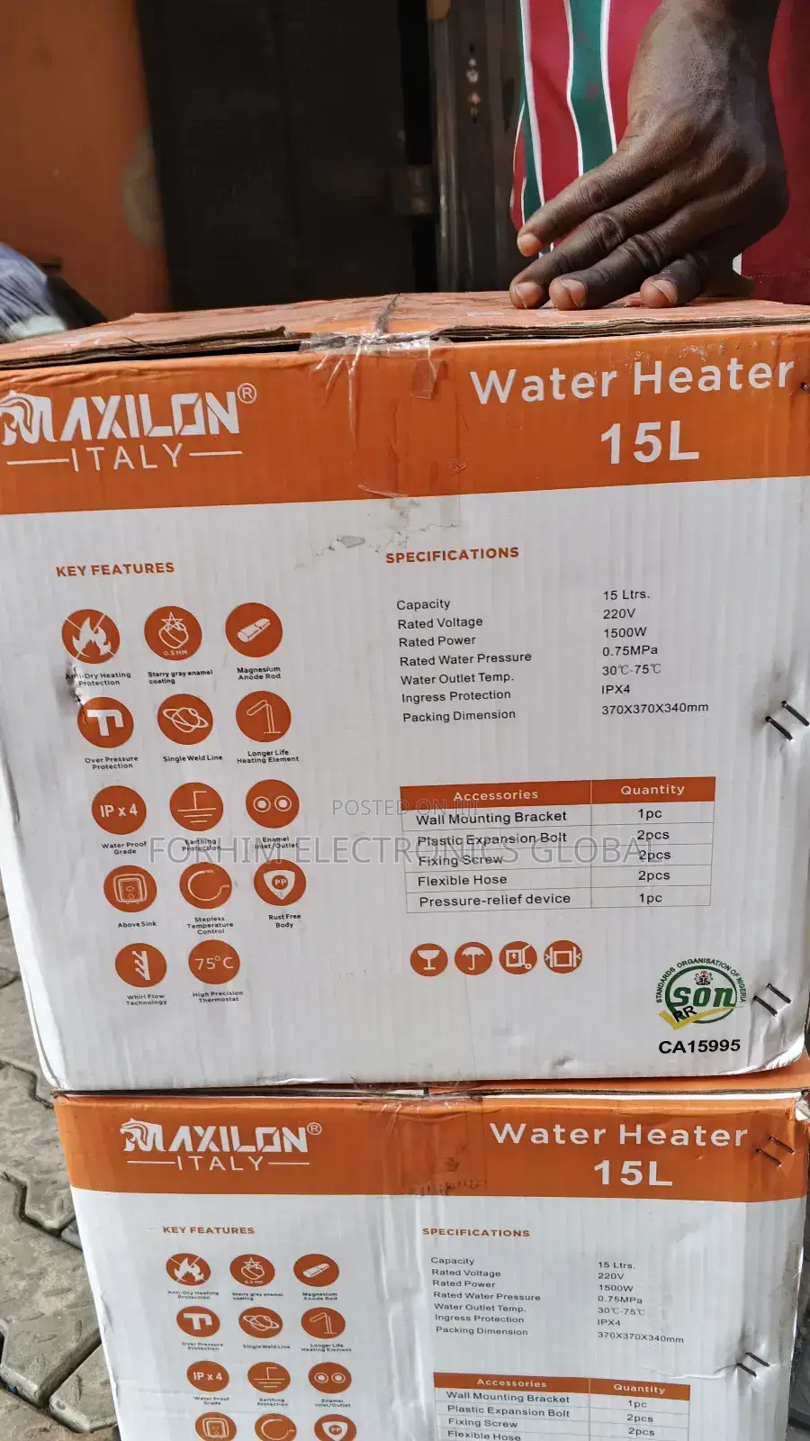 Maxilon 15l Water Heater