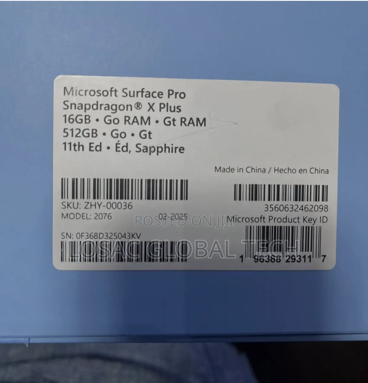 New Microsoft Surface Pro 16GB Qualcomm Snapdragon X Plus SSD 512GB