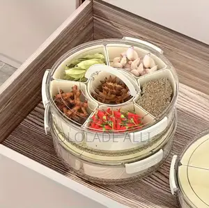 Rotating Snack Tray With Lid And Handle