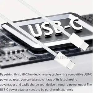 60w Type-C Woven Charge Cable Usb C to Usb C