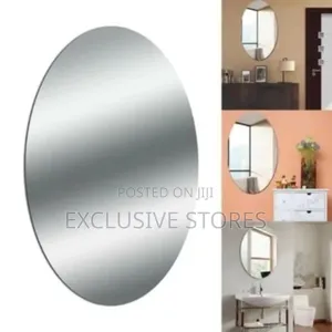 Wallwear Self Adhesive Plastic Oval Mirror