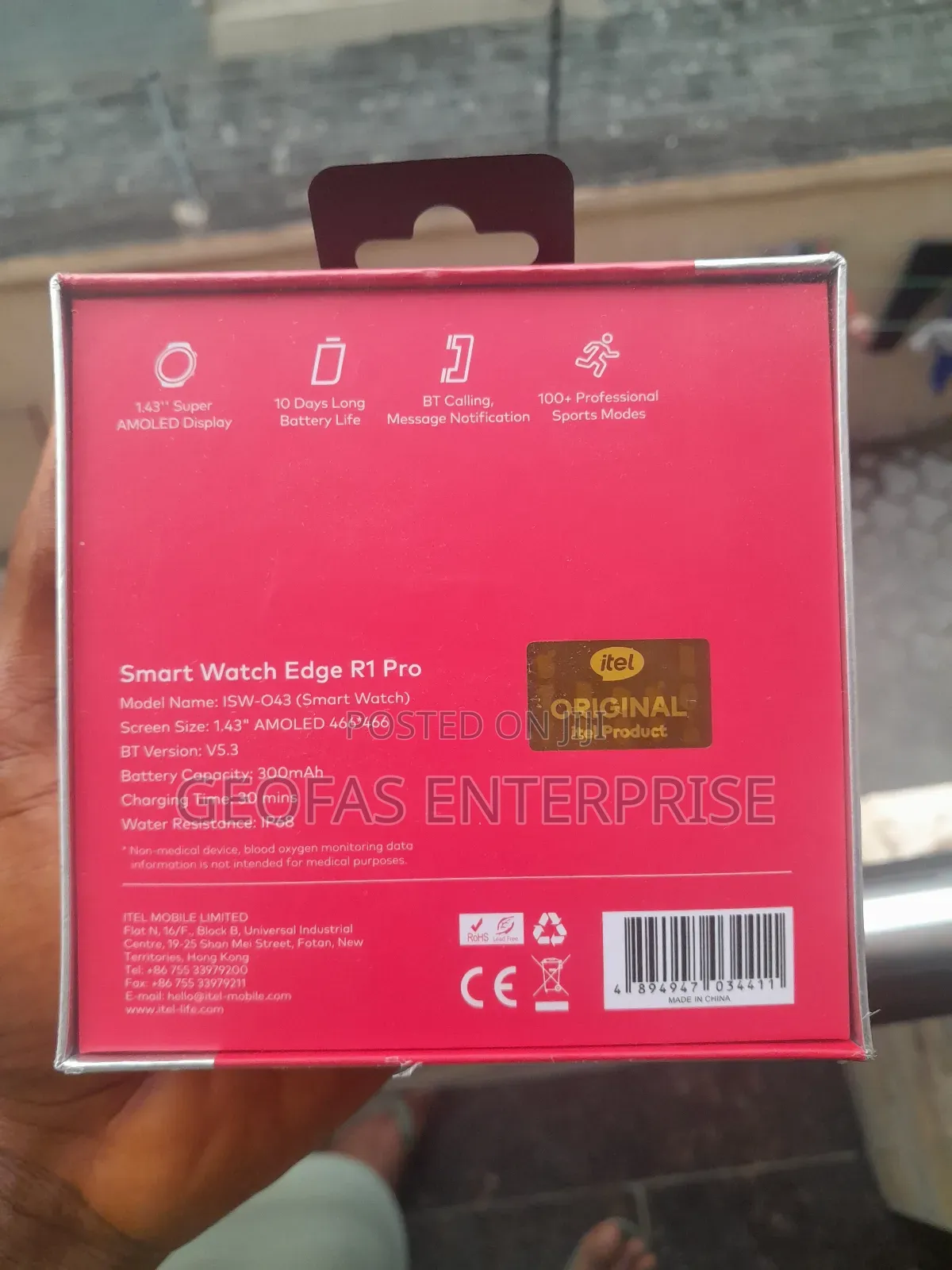 Itel Professional Smart Watch Edge R1 Pro