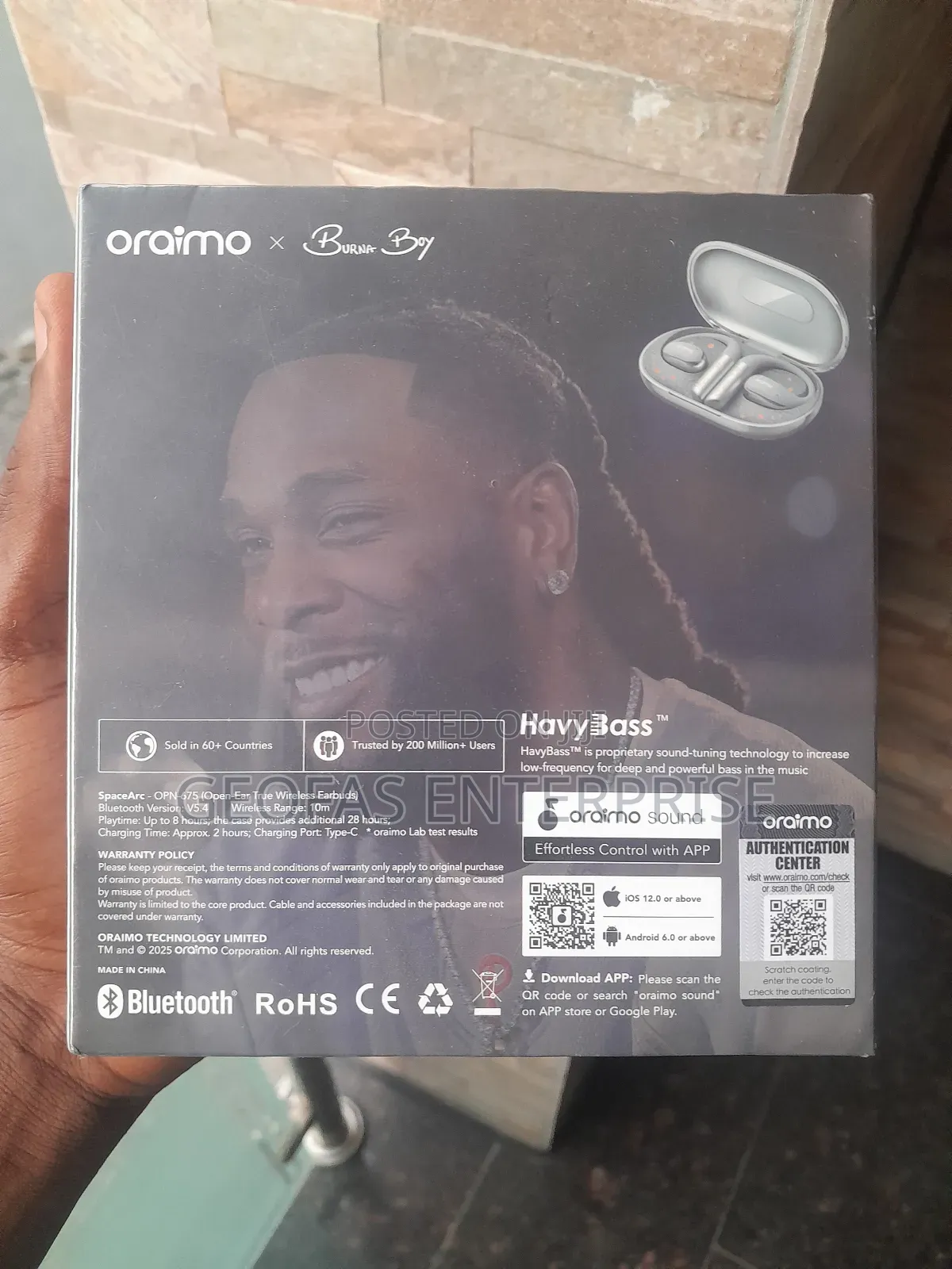 Oraimo Open Sound By Burnaboy Openear Spacearc