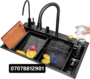 Original Quality Black Stainless Steel Built-in Kitchen Sink