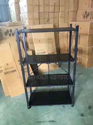 4 Layers Foldable Metal Kitchen Storage Shelf