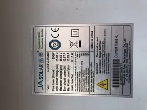 600watts Halfcut Jasolar Panel