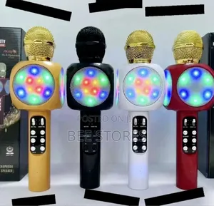 5in1 Bluethoot Karaoke Microphone Bluetooth With Led Lights